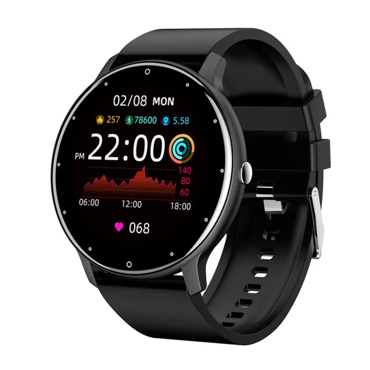 Легкий дизайн сенсорный экран Reloj Inteligente пульсометр фитнес спорт умные часы мониторинг здоровья ZL02