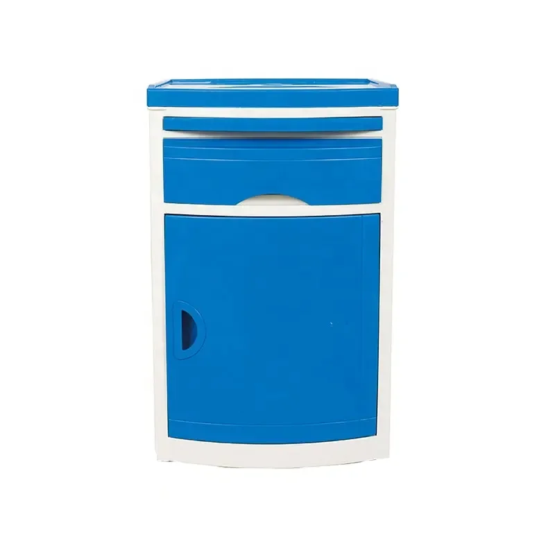 Top sale good quality hospital plastic nuclear bedside locker medical abs bed side cabinet