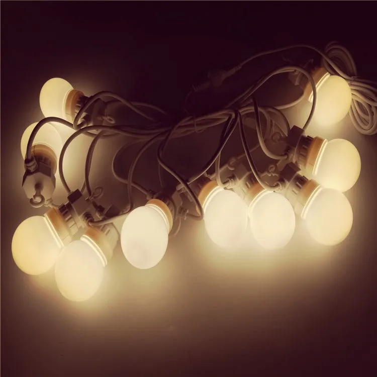 Ningbo Waterproof G50 Led String Decoration Lights Wedding and Garden Decorative Light Christmas Warm White Outdoor 10m 220V 24v