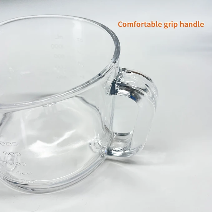 Glass Measuring Cup with handle 32 Oz durable blender juicer spare parts Replacement glass jug Glass Juice collection Jug