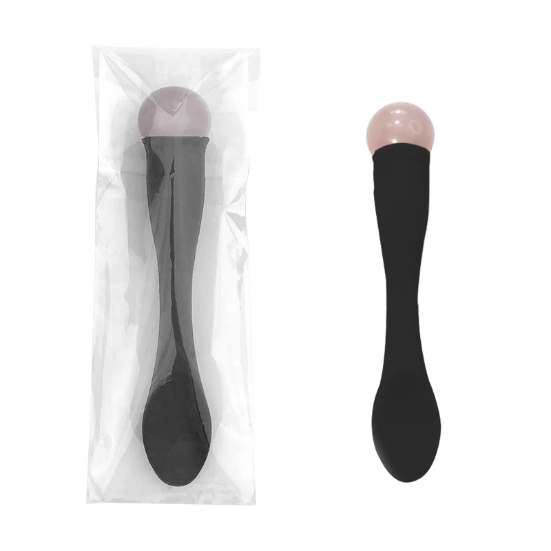 wholesale beauty tools Stainless steel spatula jade eye massager eye cream stick facial spoon cosmetics spatula silicone