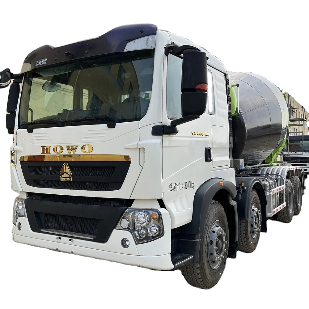 Boutique second hand 2022 8x4 12cubic HOWO TX chassis ZOOMLION upper box concrete mixer truck