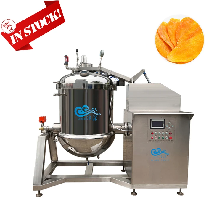 High Efficiency Sugar Soaking Cooking Pot Machine Vacuum Cooking Equipment Candied Mango Fruit Cooking Pot