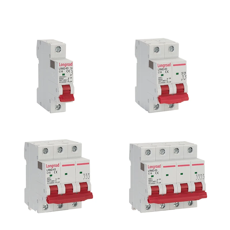 1p 2p 3p 4p 13mm width per pole Compact MCB with 6000A High Short Circuit Breaking Capacity mcb types miniature circuit breakers