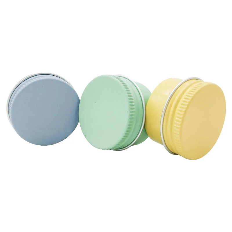 Wholesale custom 5g 10g 15g 20g 30g 40g 50g 60g 80g 100g empty color round aluminum metal cream lip balm jar tin box container