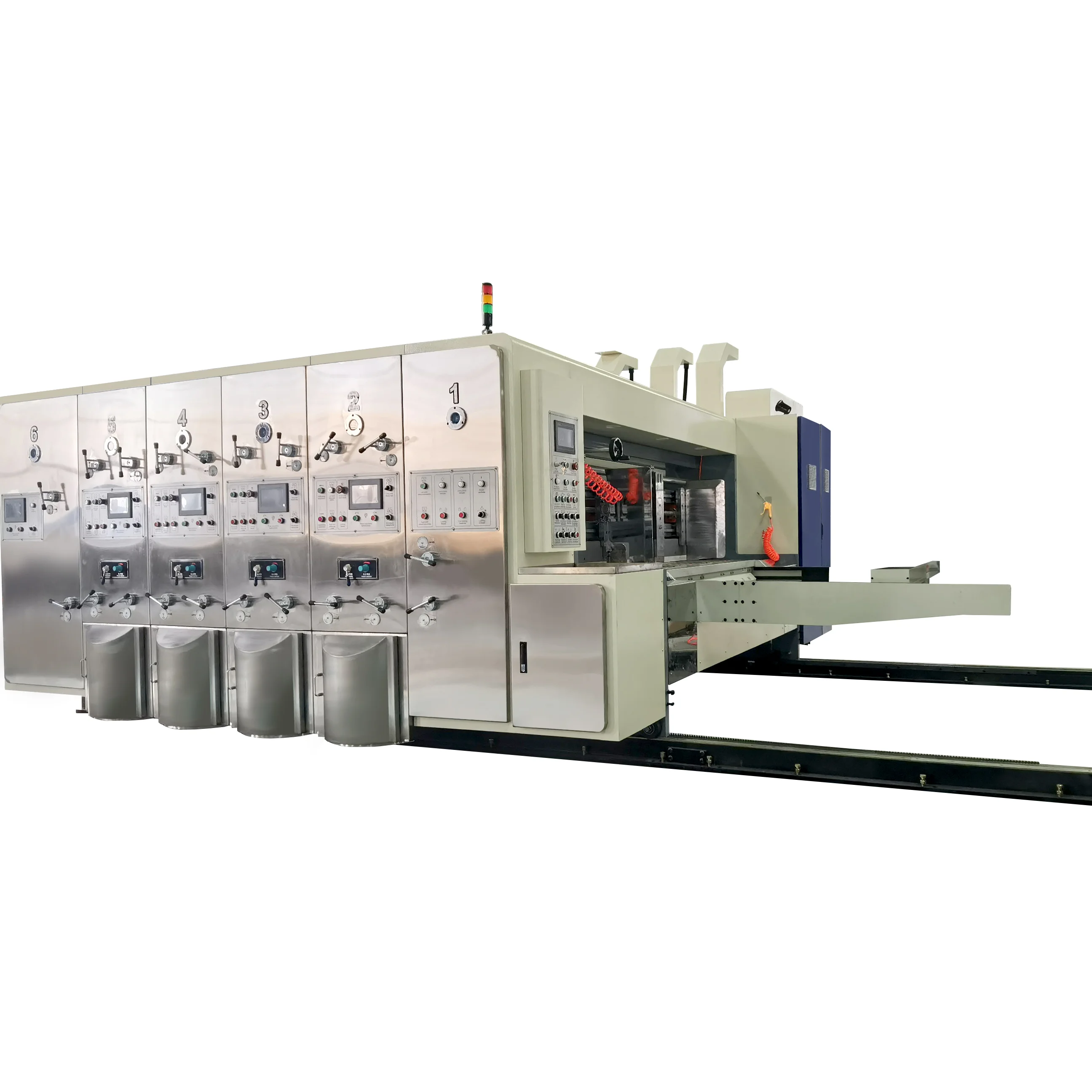 Full Automatic Printing Slotting Corrugated Carton Box Flexo Printer Slotter Die Cutting Print Slot Die Cut Machine