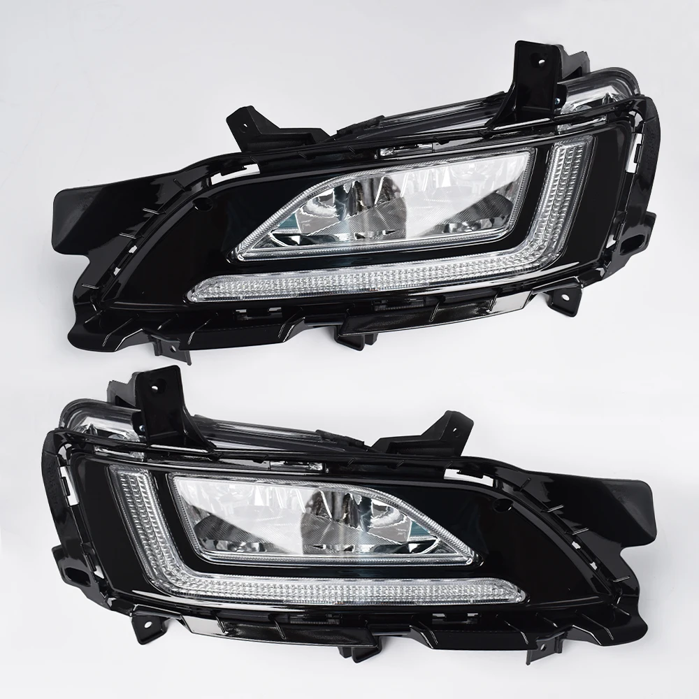Car DRL For Hyundai Tucson 2019 2020 LED fog lamp cover daytime running lights 12V Daylight