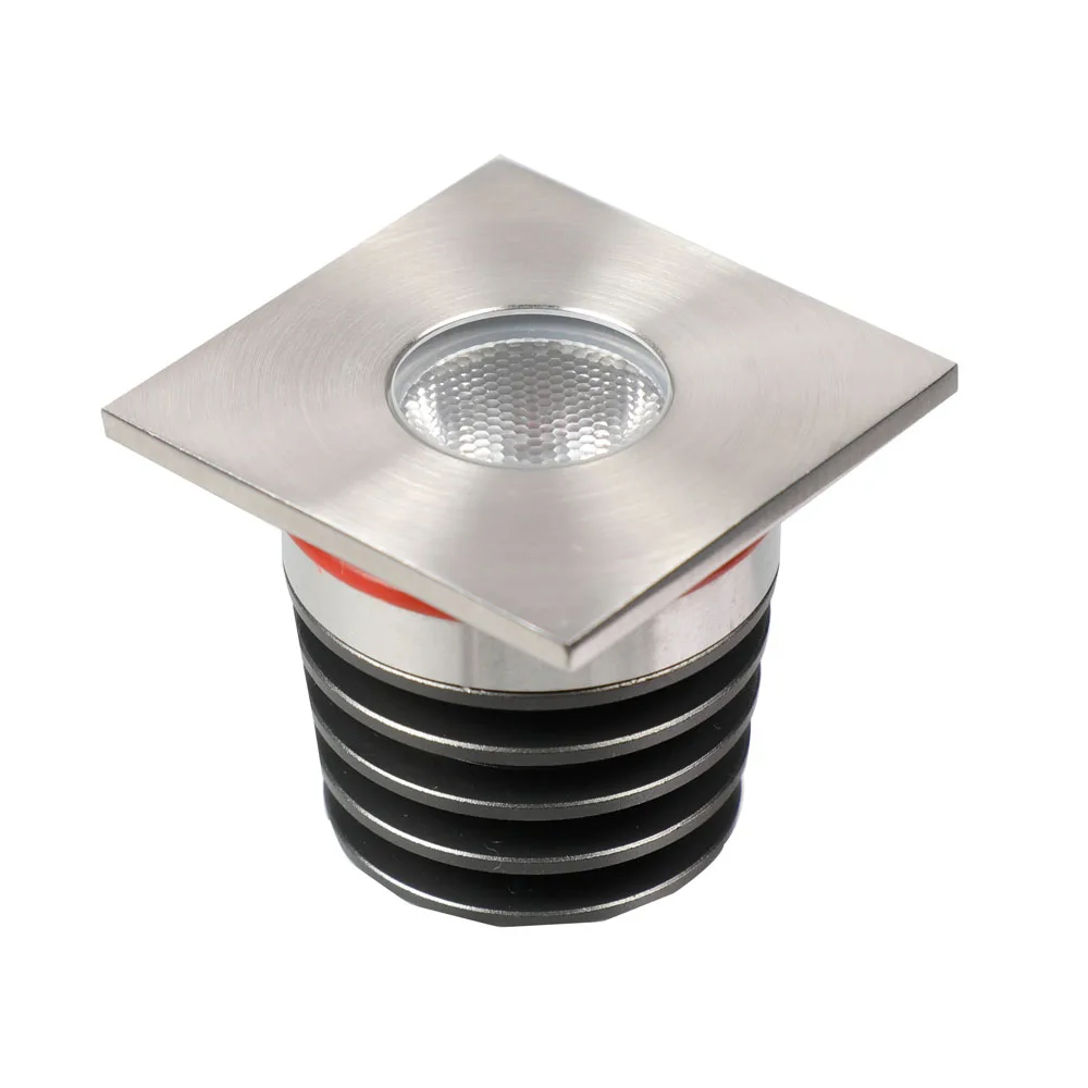3w square stainless steel led inground light waterproof underground lamp led floor recessed lights