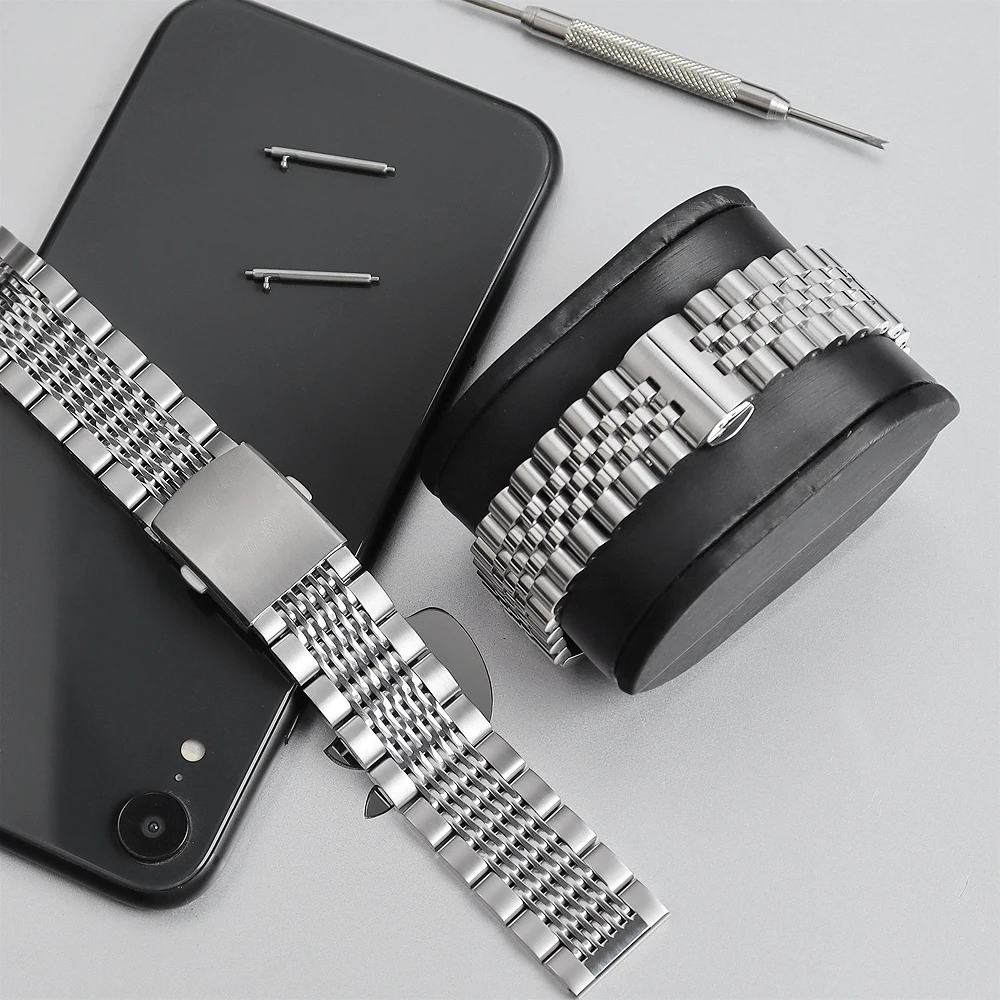 20mm watch straps stainless steel watch band metal watch accessories & parts