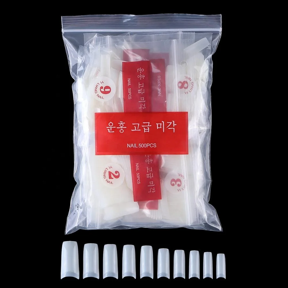 
500pcs Natural Color French Style Acrylic UV Gel False Nail Art Tips 