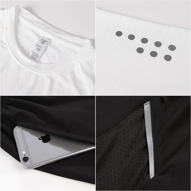 Kids 2 Piece Sets Custom Dry Fit Boys Shirts And Shorts Gym Sport Set Children Summer Clothing