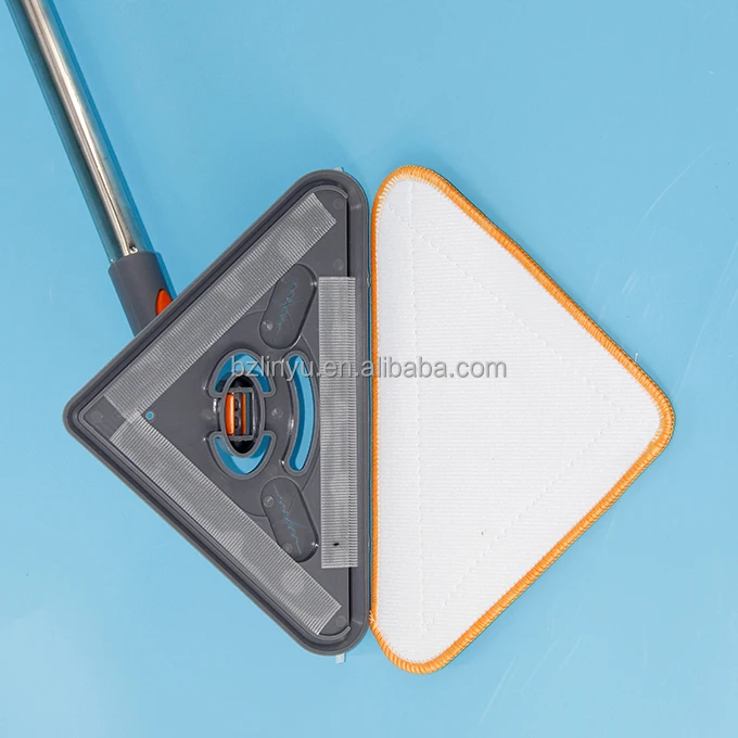 Швабра для окон двойного назначения с регулируемой ручкой утолщенная Влажная и сухая треугольная вращающаяся швабра новый дизайн