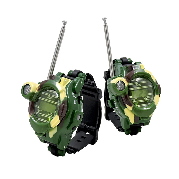 7 in 1 army wireless phone toy camouflage kids walkie talkie watches set