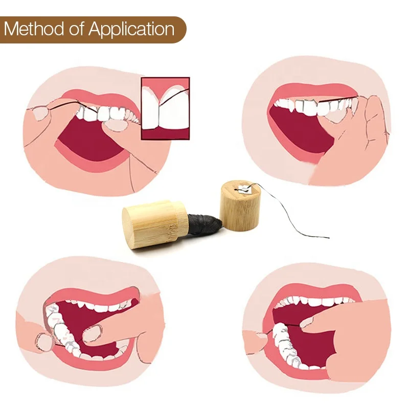 HEYAMO Free Sample Other Teeth Whitening Accessories Dental Floss Picks Biodegradable Bamboo Tube Packaging Corn Dental Flosser