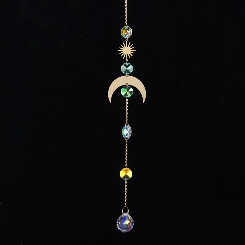Crystal Suncatcher Garden Hanger Home Decor Evil Eye Sun  Hanging Wind Chime Rainbow Maker sun catcher