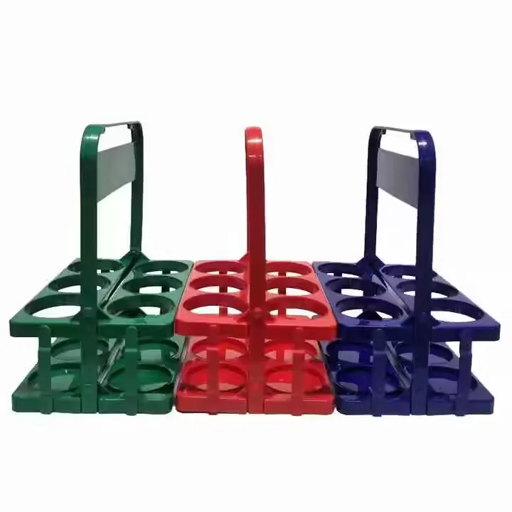 Colorful Beer Bottle Carrier With 6 Pack Glass Bottle Holder For Party Distribution plastic Beer Bottles Holder