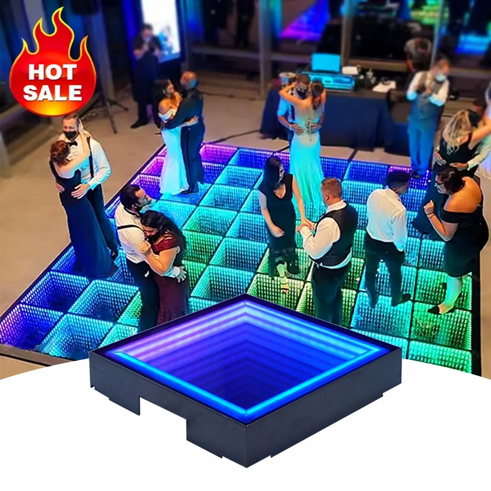 Бесконечная Быстрая настройка DJ Light 2 фута на беспроводной 3D зеркальный магнит СВЕТОДИОДНЫЙ танцпол