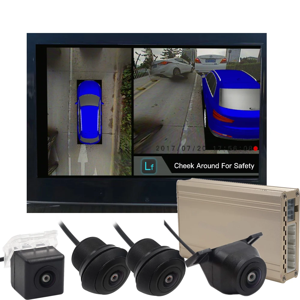 Vietnam UI 360degree 3D 1080P surround view car camera with dynamic trajectory
