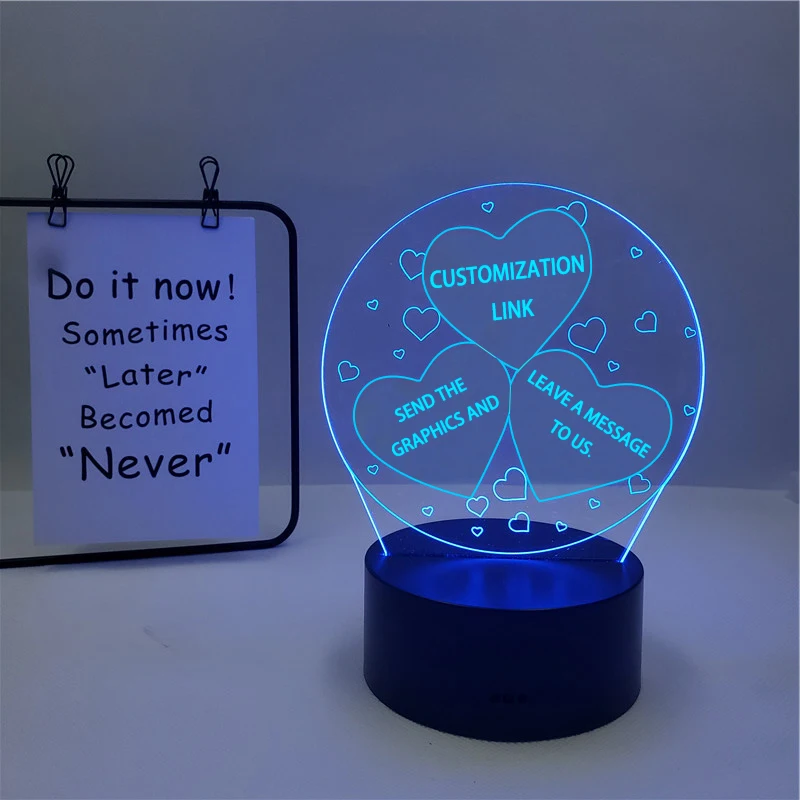
2021 Newly Design 3D Led Lamp Illusion Custom Acrylic Base Cute Rechargeable Unicorn Kids Night Light LED 
