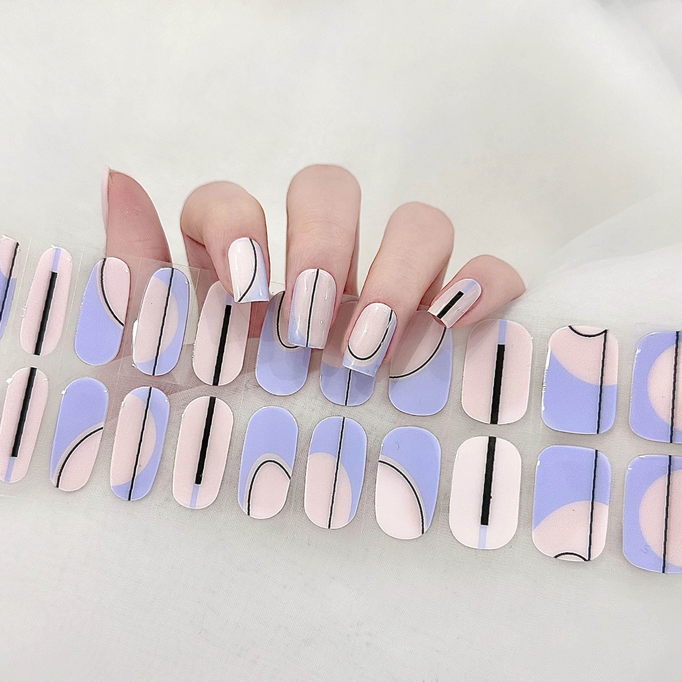 buy online factory price kikilee semi cured gel nail sticker with uv light requires uv lamp LOW MOQ
