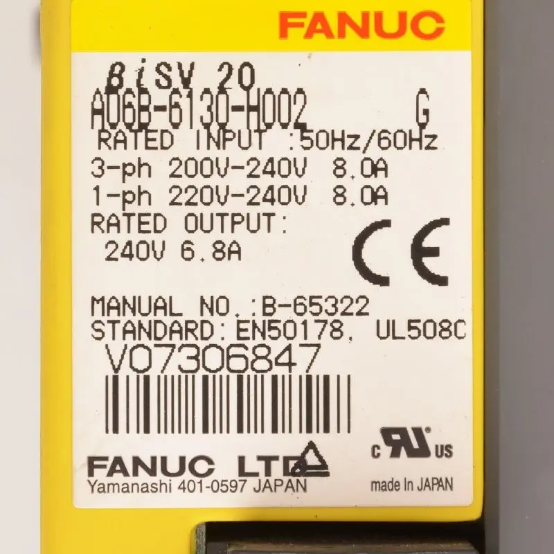 Fanuc CNC Drive Japan original fanuc servo amplifier A06B-6130-H001 A06B-6130-H002 A06B-6130-H003 A06B-6130-H004