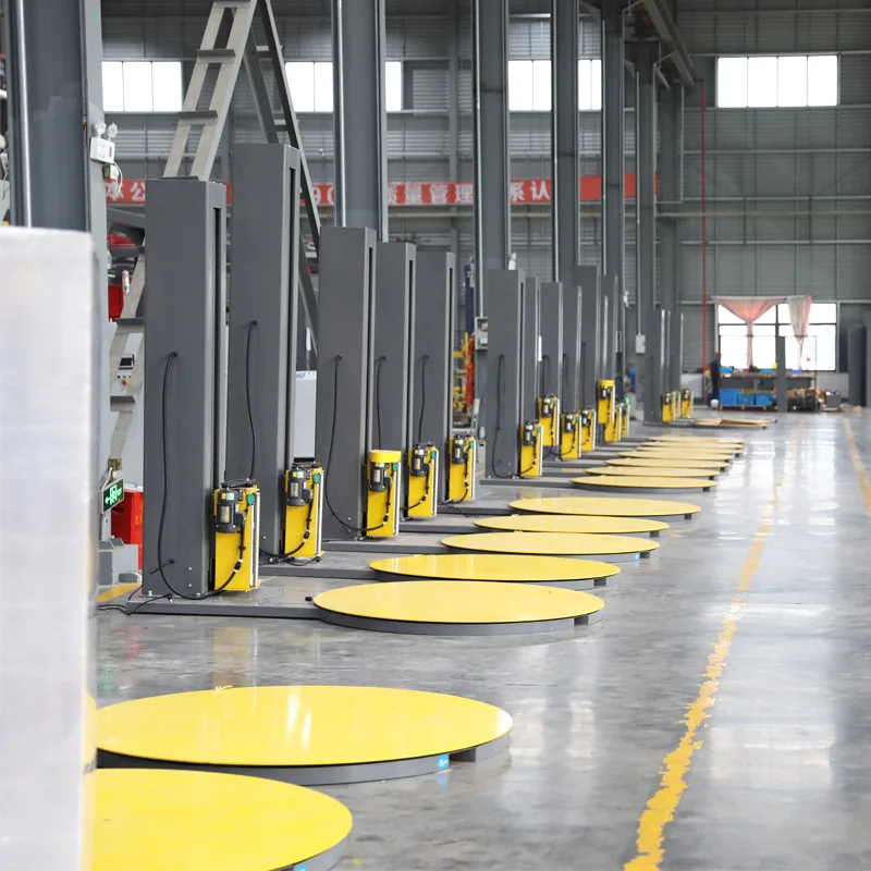 
Pallet Wrapping Machine With Top Pressure Plated Shrink Pallet Wrapping Machine Pallet Wrapper With Scale 