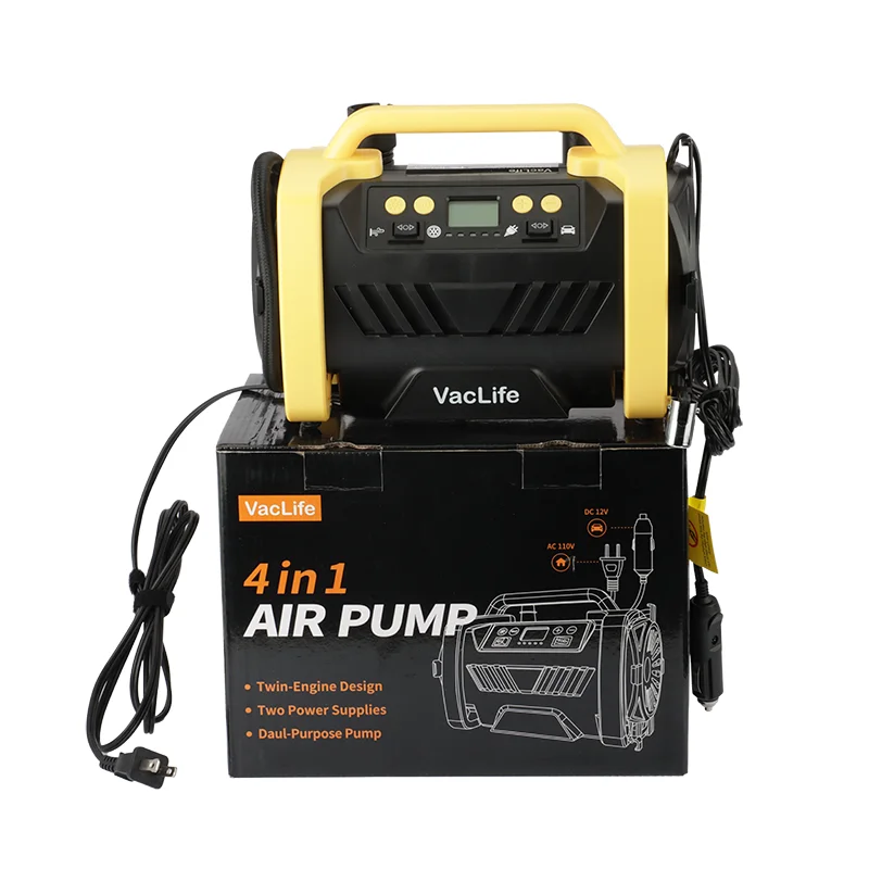 FIREEGG Tire Inflator Portable Air Compressor Digital Air Compressor 220v Car Tyre Inflator for Car 12V LED Display Universal