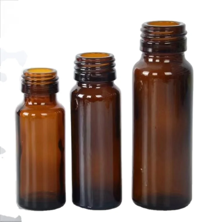 Hot Sale 50ml 30ml 20ml Amber Round Oral Liquid Medical Syrup Glass Bottles with Metal Screw Cap