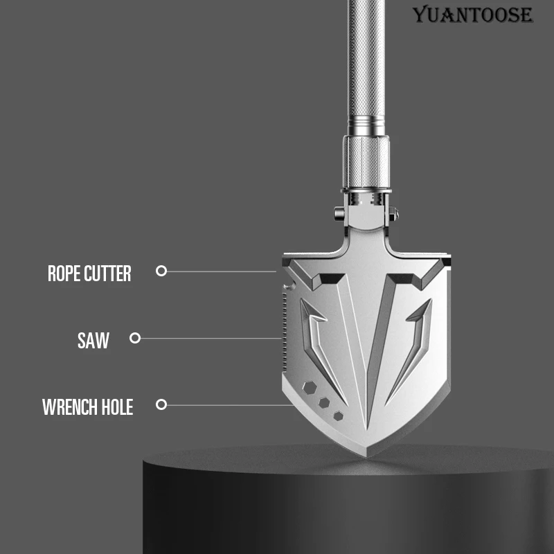Adjustable Survival Shovel Axe Combos Kit Multitool Camping Tool Axe Shovel Tool Box For Outdoor Adventure