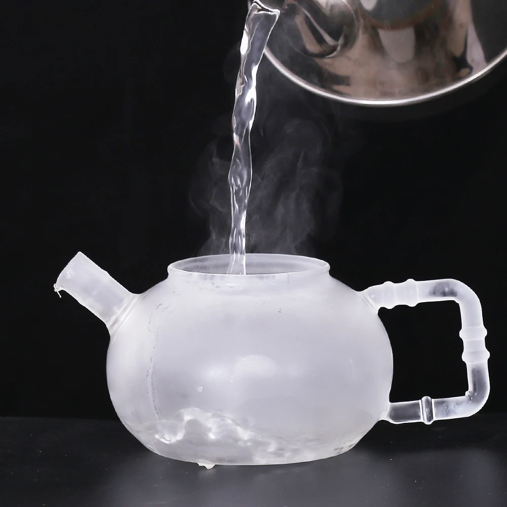 wholesale Heat-resistant glass hanging spring teapot glasses filter transparent kung fu tea set teapot mini teapot