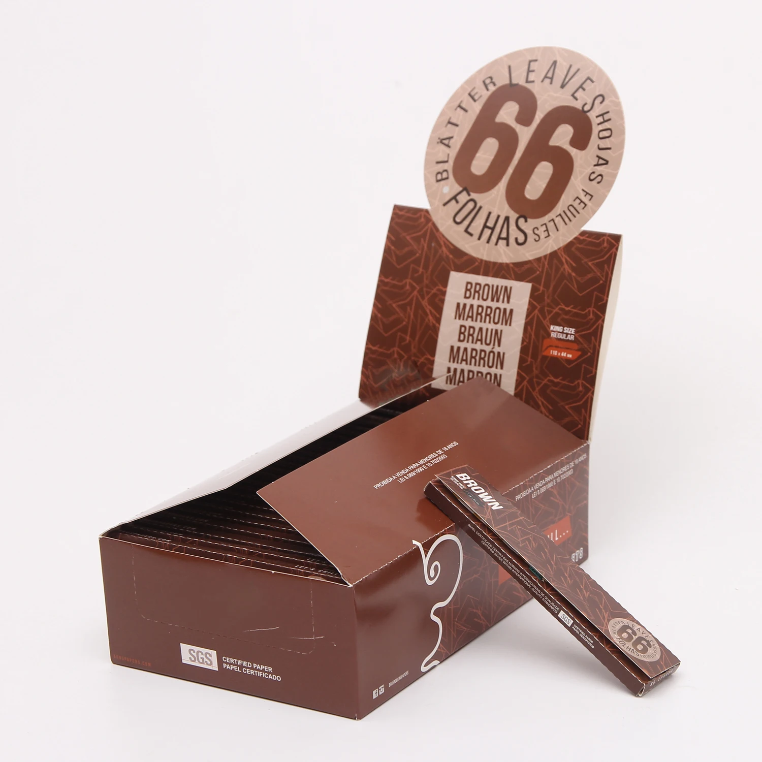 rolling paper smoking custom logo design with 66leaves