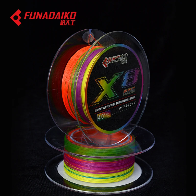FUNADAIKO New Arrivals 8x Advanced Process 500m Super Strong and Thin Fishing Line for Deepsea