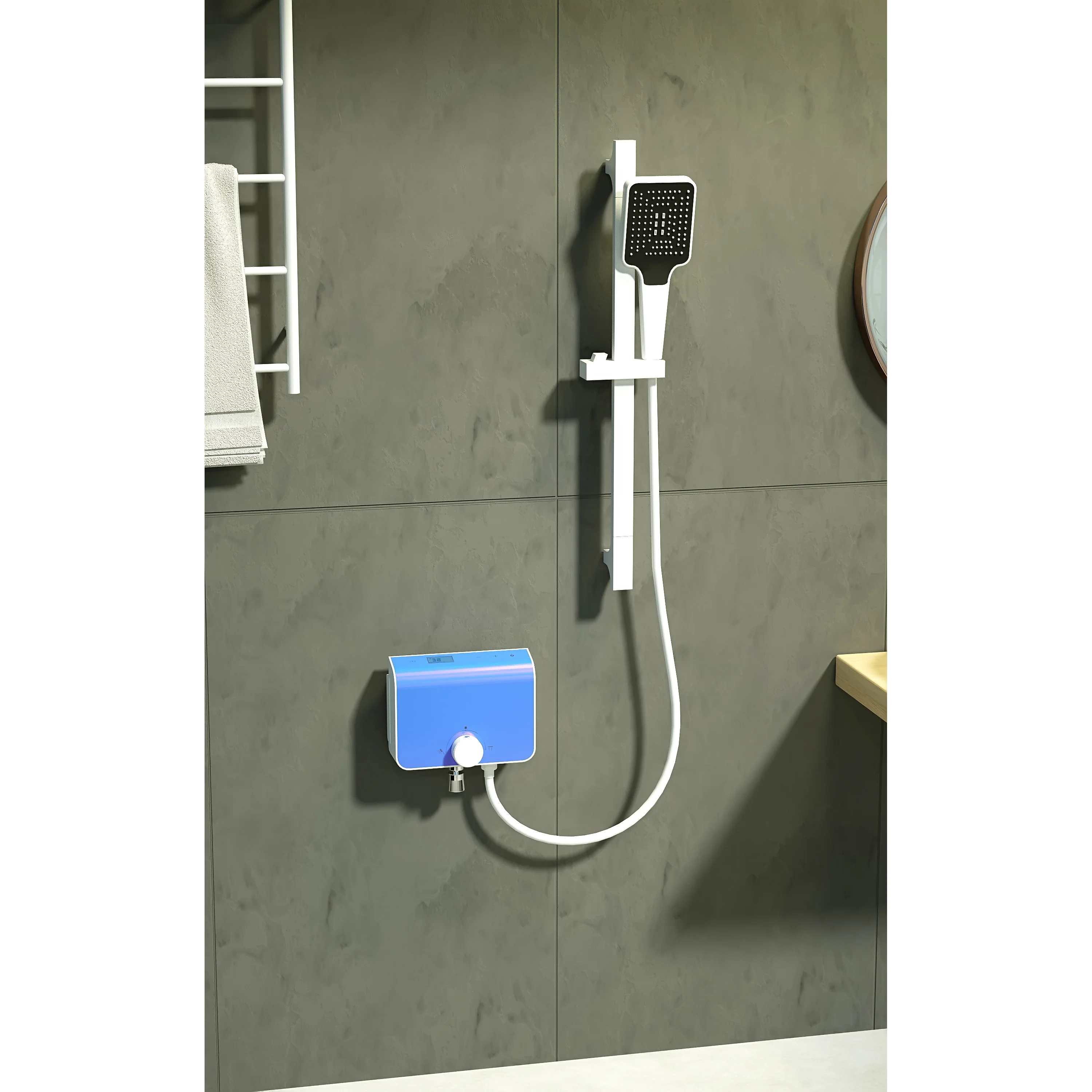 Stepon 2024 New Atmosphere Lamp Shower System digital shower control bathroom shower set