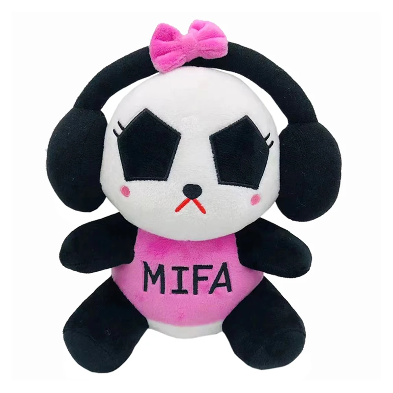 Wholesale OEM Rock Style Panda Plush Doll Toy Soft Plush Panda Family Keychain Plush Toys