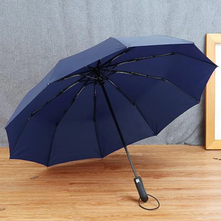 Suppliers custom print business high quality compact automatic three fold umbrella advertising