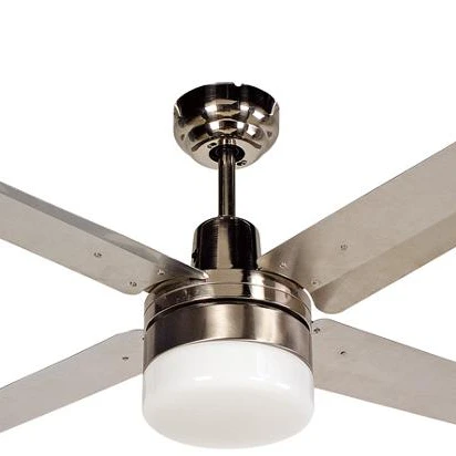 56 inch Modern Air Cooling Fan Home/Factory White Industrial Ceiling Fan Light, 4 Stainless Steel Blades, include Wall Control