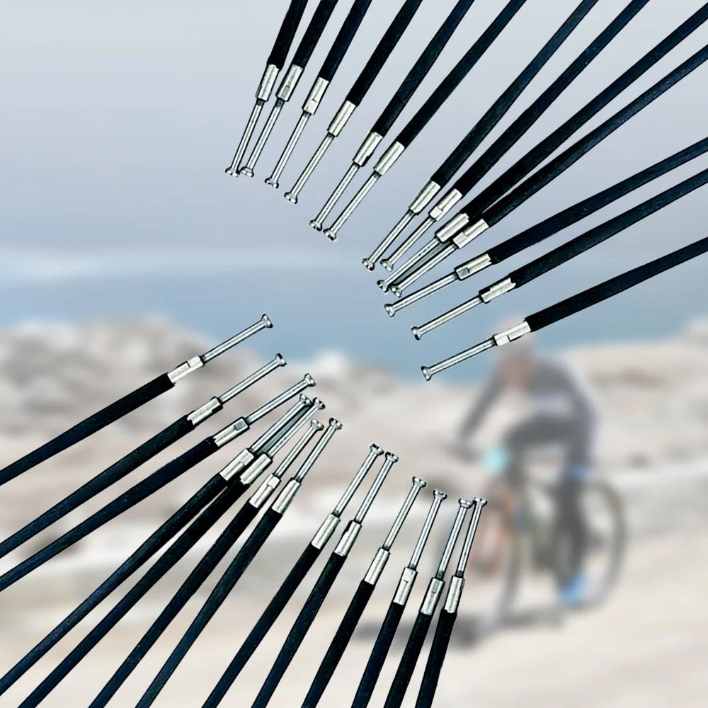 Featherweight Carbon Spoke for MTB/Road Bikes Straight Head Design Compatible with Standard Hubs Better Bicycle Spokes