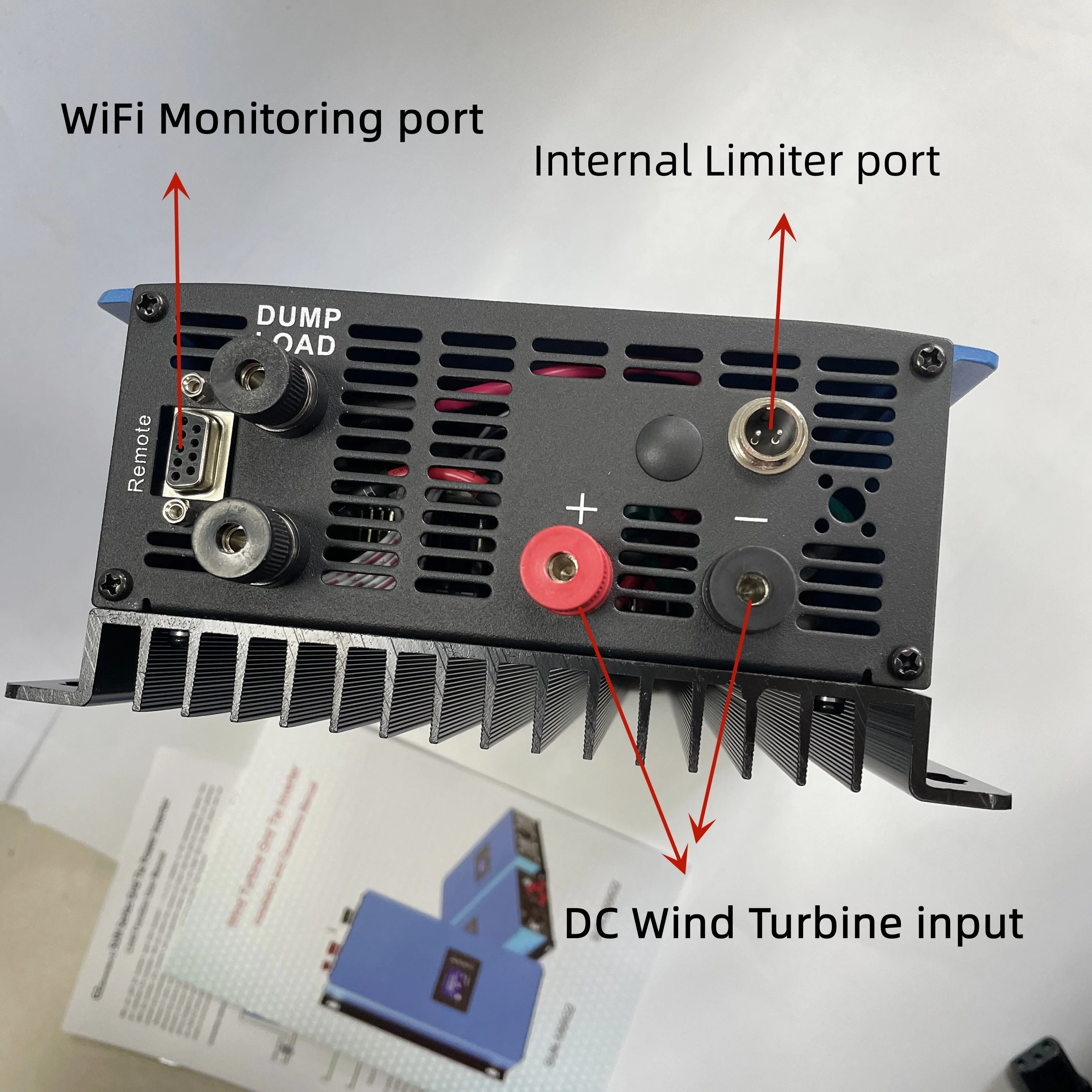 LCD display 2KW Wind Grid Tie Inverter 2000 Watt With Limiter With Wifi Monitoring For DC 45-90V Wind Turbines