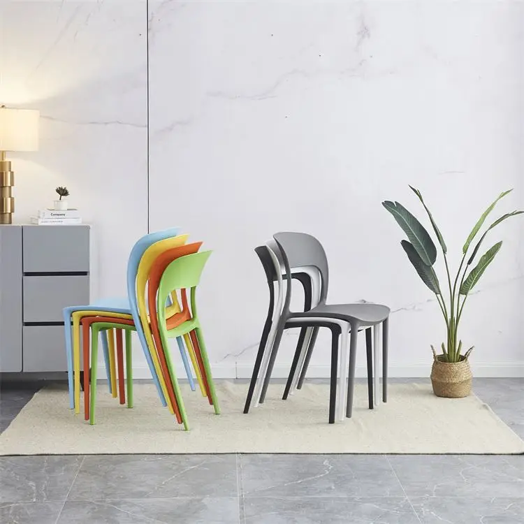 Modern design dining room furniture comfortable cheap stackable plastic chair