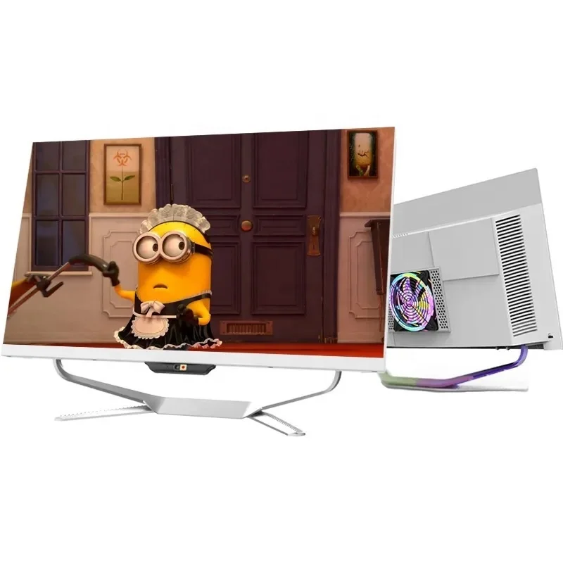 LED High Quality Built-In Battery Desktop Monoblock Gaming Computer with Webcam Business All in One PC Barebone