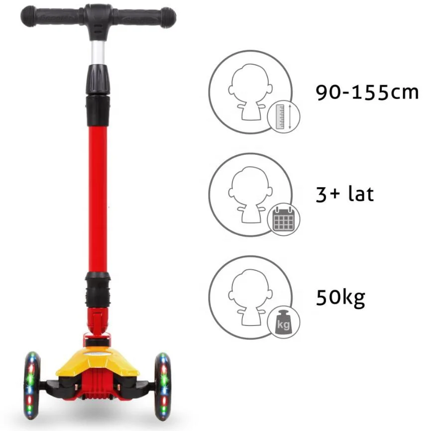 Customized Color three Wheels  foldable  Kick Scooter For kids