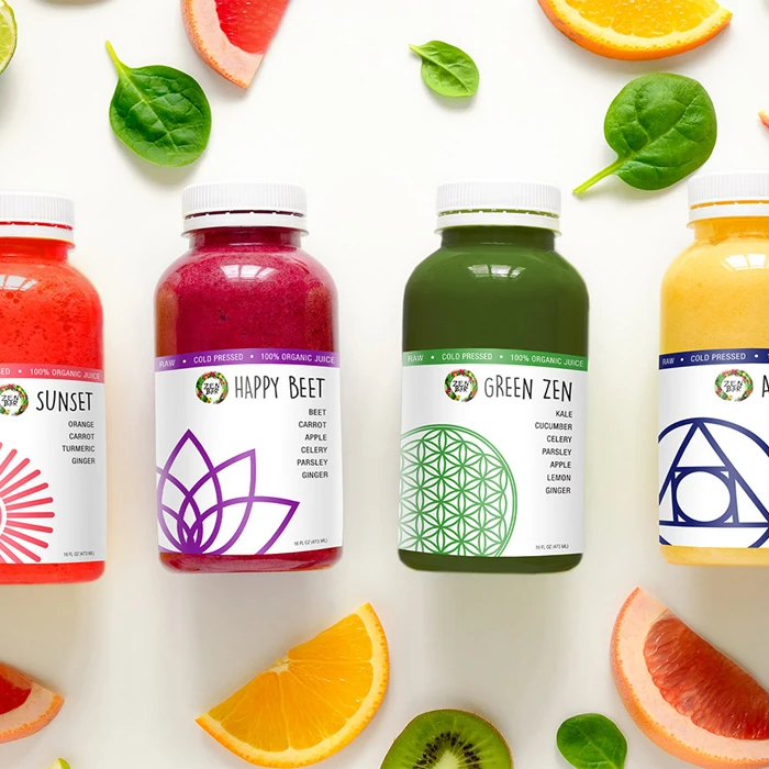 custom adhesive natural vinyl colored fruit natural bottle juice waterproof label ticker printing drink stickers labels