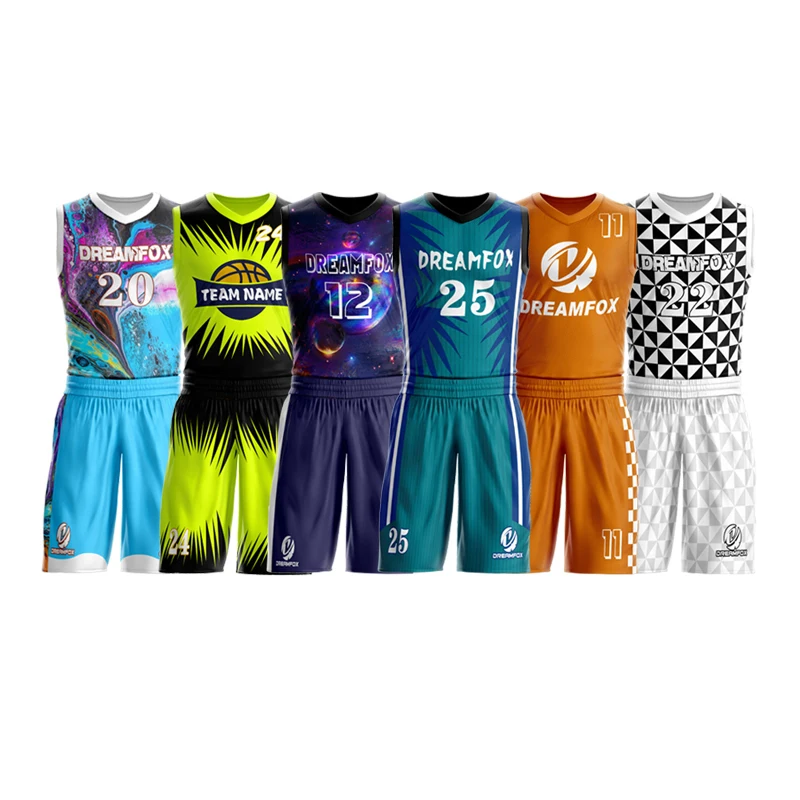 2018 Latest Basketball Jersey Design New Style Custom Pattern Sublimated