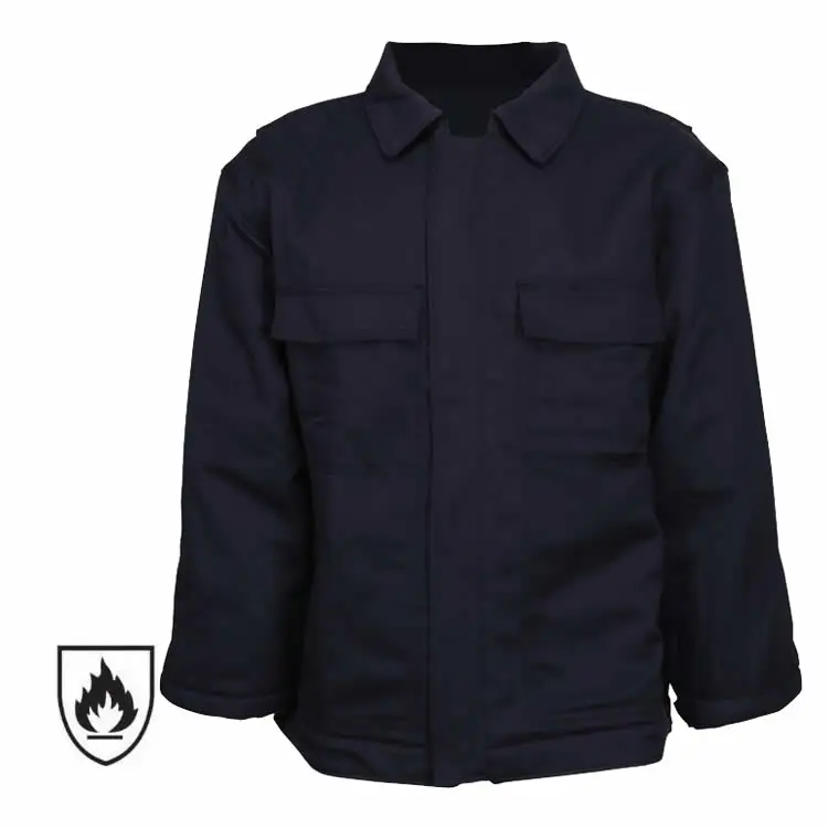 Заводская поставка, 100% хлопок, стеганая огнеупорная куртка для сварки