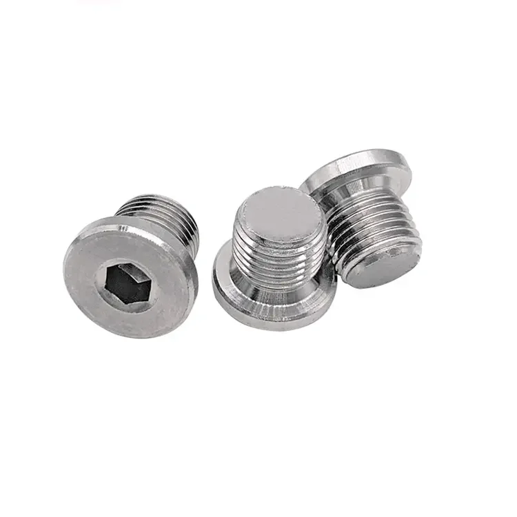 Stainless Steel Hexagon Socket Oil Pipe Plug Screw Din908 Chinese factory wholesale