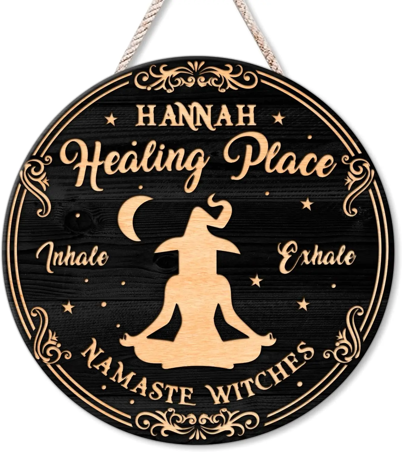 Kitchen Witch Wood Sign Spooky Wicked Halloween Welcome Salem Sanctuary Wall Decor Wicca Magik Witches Brew Witchcraft 12 inch