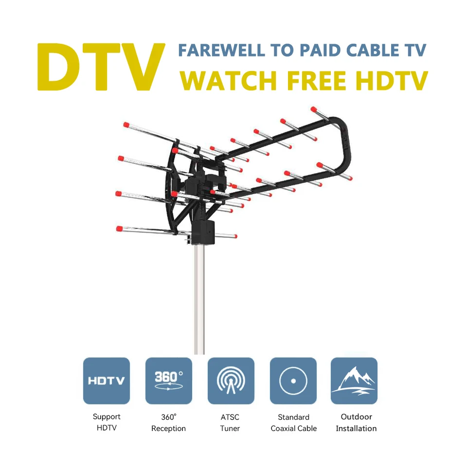 OEM/ODM Antenna Abandoning Pay TV Receiver Digital HDTV UHF VHF TV Antenna for Intelligent TV