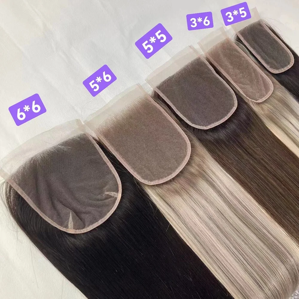wholesale  3*5 3*6 5*5 5*6 6*6  16inches  transparent lace closure  Mesh Integration System for Hair Loss