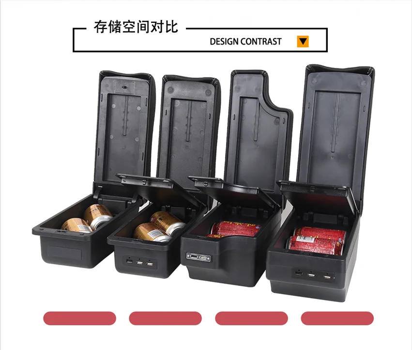 Central armrest trunk for Jimney automobile leather material for car armrest storage box