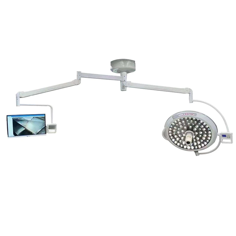 CE ISO Medical  Double Head Led Operating Light Operation Lamp Ceiling Surgery Lamp With Camera Display Screen